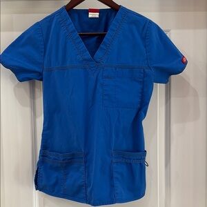 Dickies Blue V-Neck Scrub Top